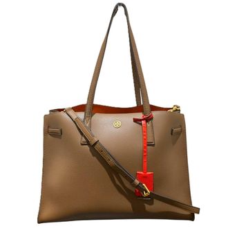 Tory Burch Brown Leather Tote Bag (Pre-Owned)