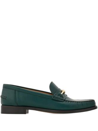 Ferragamo leather loafers - Green