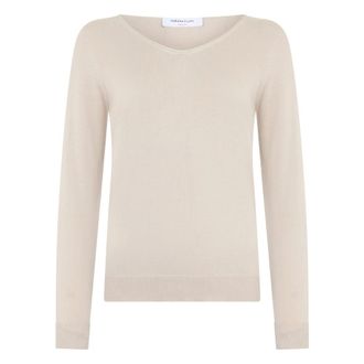 Fabiana Filippi Round-neck Knitwear, female, Beige, Size: 2XS Round-neck Knitwear