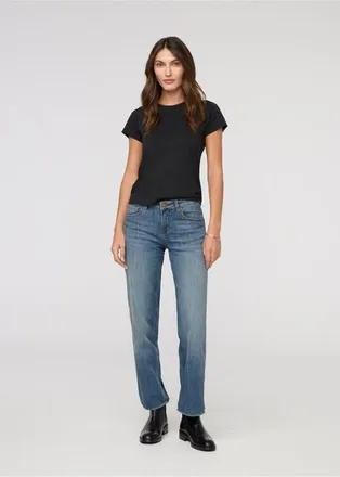 Duer Performance Denim Mid Rise Straight in Blue-Ash at Nordstrom, Size 25 X 28