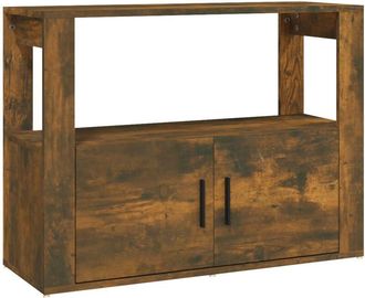 vidaXL Vidaxl - Aparador madera contrachapada color roble ahumado 80x30x60 cm