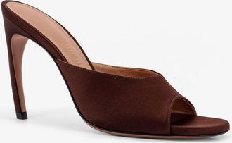 The Attico Womens Sandals Betta Satin Brown