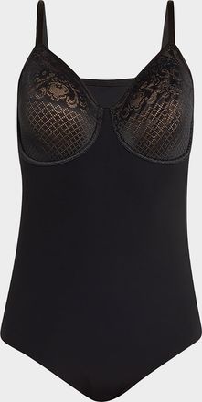 Wacoal Visual Effects Mesh-Top Bodysuit