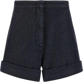 Max Mara Denim-look Katoenen Shorts - Dames - Denim shorts - Blauw - 2XS - Katoen - Korte Broeken