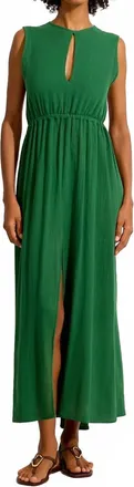 Lenny Niemeyer Slit Elastic Waist Dress In Green