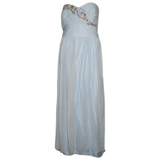 Marchesa Notte light-blue embellished strapless gown Size XL