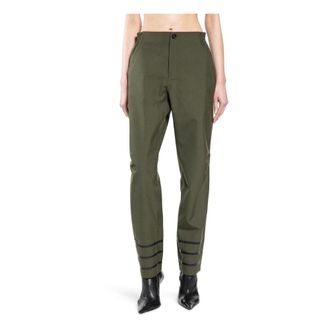 Coperni Straight Trousers, female, Green, Size: S Technical Tailored Pants