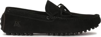 Kazar Heren su&egrave;de mocassins op een gegroefde zool - Heren - Bootschoenen - Zwart - 45 EU - Su&egrave;de - Schoenen
