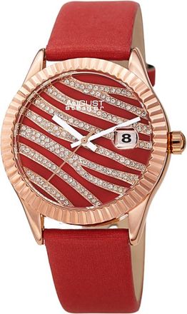 August Steiner Quartz Red Dial Ladies Watch AS8275RD