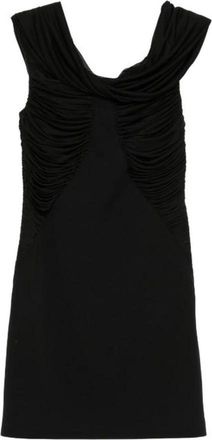Max Mara Navile Jurk met Gedrapeerde Halslijn - Dames - Feestkleedjes - Zwart - S - Kleedjes