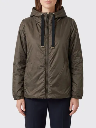 Max Mara Giacca a vento corta in tessuto tecnico con cappuccio e coulisse