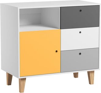 Vox C&oacute;moda cambiador concept paneles de melamina amarillo