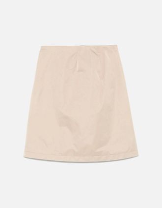 Moncler Womens Womens Mid Length Skirt Beige - Cream - Size: 16