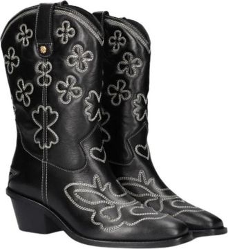 Fab By Fabienne Chapot Western Stijl Cowboylaarzen - Dames - Cowboylaarzen - Zwart - 39 EU - Leer - Schoenen