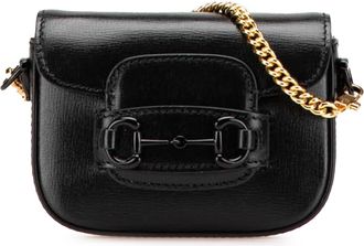 Gucci Pre-owned Womens 1955 Horsebit Shoulder Bag - Black Leather - One Size