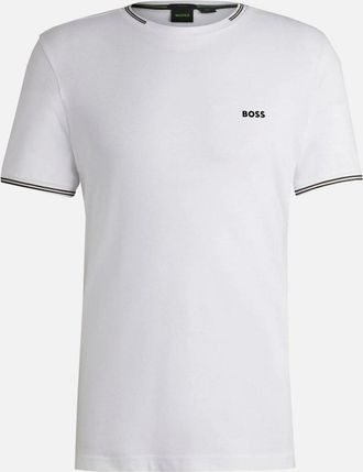 HUGO BOSS Mens Hugo Boss Mens White Regular Fit Taul T-shirt. - Size: 38
