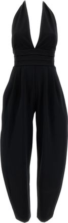 Andamane Black Sandra Tuxedo Fabric Jumpsuit