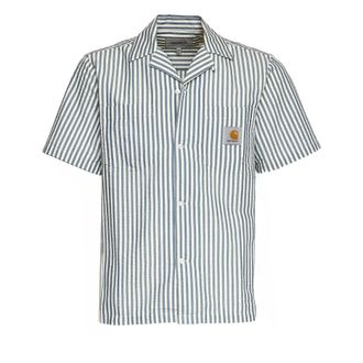 Carhartt Work in Progress Carhartt Wip, Short Sleeve Shirts, male, Gray, Size: XS Short Sleeve Shirt