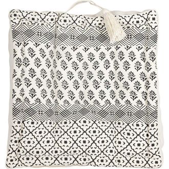 Foreside Home And Garden Boho Print Filled French Cushion Black & White at Nordstrom, Size Medium