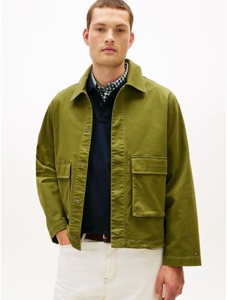 Tommy Hilfiger Mens Lightweight Utility Jacket - Green - XXL