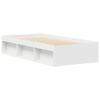Berkfield Home Modern Bed Frame White 75x190 cm Small Single