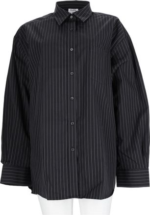 Filippa K Grey Pinstripe Relaxed Button-Down Cotton Shirt