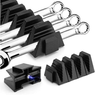 OEM Juego De 48 Organizadores Modulares Para Llaves Para Cajones De Herramientas - Soporte Modular Para Llaves Con Etiquetas M&eacute;tricas Y Sae, Estante Perfe