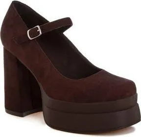 London Rag Kenny Mary Jane Platform Pump in Brown at Nordstrom Rack, Size 9.5