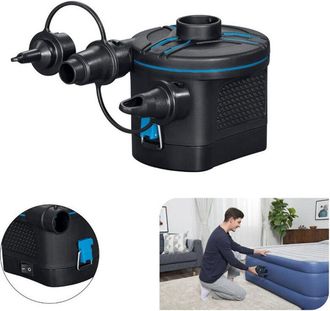 Trade Shop Trade Shop - Bomba De Inflaci&oacute;n El&eacute;ctrica Powertouch Con 3 Adaptadores 12x11x10cm 62254