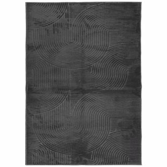 vidaXL Vidaxl - Alfombra Pelo Corto Look Escandinavo Iza Antracita 240x340 Cm