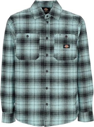 Dickies Pastel Turquoise Overhemd met Lange Mouwen - Heren - Casual Overhemden - Veelkleurig - XL - Katoen - Overhemden