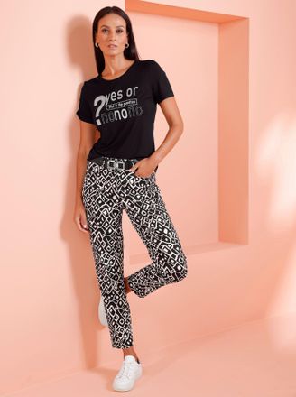 Heine T-Shirt HEINE Shirt, Damen, Gr. 38, schwarz, 95% Viskose, 5% Elasthan, unifarben, Rundhals, Shirts T-Shirt