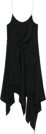 Kiko Kostadinov twist-detail asymmetric minidress - women - Acetate/Silk - 38 - Black