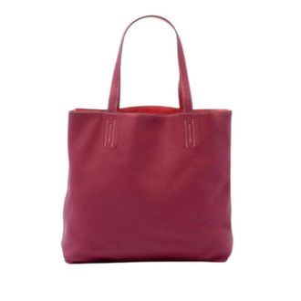 Herm&egrave;s Pre-owned Double Sens Tote Bag - Dames - Pre-owned - Rood - Maat: ONE Size Leer