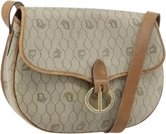 Dior Pre-owned Cross Body Bags, female, Beige, Size: ONE SIZE Pre-owned Plastic Vintage Shoulder Bag
