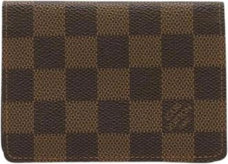 Louis Vuitton Pre-owned Damier visitekaarthouder - Dames - Vintage Accessoires - Bruin - ONE Size - Vintage