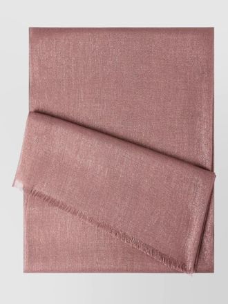 Brunello Cucinelli linen scarf fringed edges lightweight shimmering