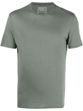 Fedeli short-sleeve cotton T-shirt - men - Cotton - 50 - Green
