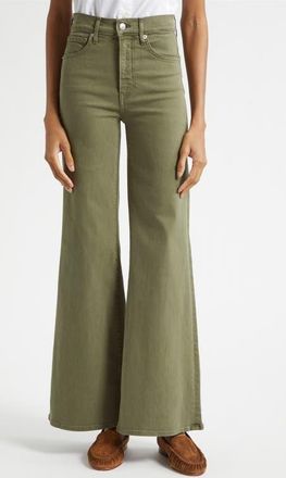 Veronica Beard Joplin Wide Flare Jeans in Army at Nordstrom, Size 24