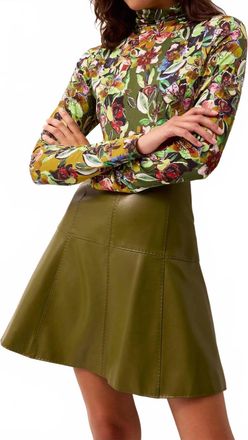 Marie Oliver Crawford Mini Skirt In Green
