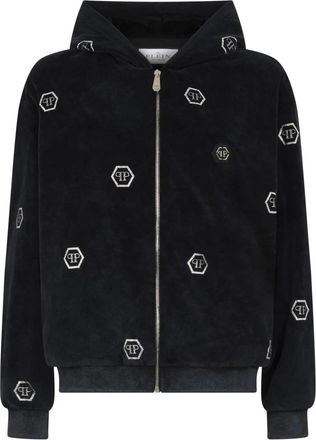 Philipp Plein Dames, Sweatshirts & Hoodies, Zwart, Maat: XS