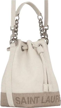 Saint Laurent Mini Canvas Rive Gauche Mini Bucket Bag