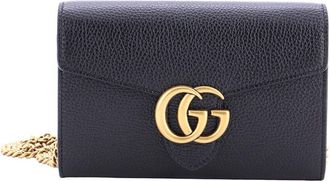 Gucci Gg Marmont Chain Wallet Leather Mini (Authentic Pre-Loved)