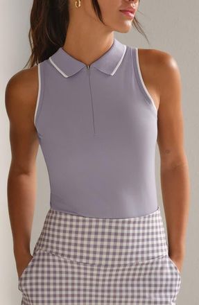 Rhone Course to Court Quarter Zip Polo in Purple Smoke at Nordstrom, Size Xx-Large