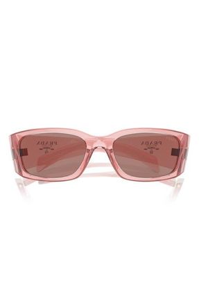 Prada 60mm Symbole Butterfly Sunglasses in Pink/Lite Brown at Nordstrom