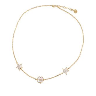 Dior Pre-owned Dior Gold Plated CD Mother of Pearl Destiny Necklace Ladies ZYIPE8EEX9O41QGY