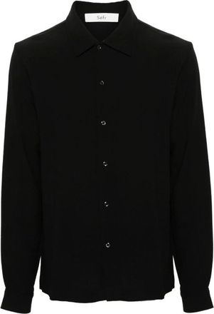 Séfr Hombre, Camisas, Negro, Talla: S