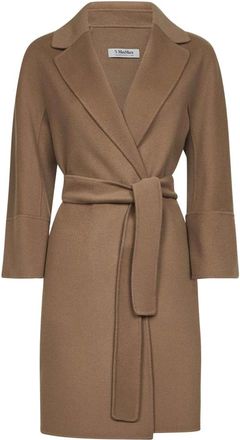 Max Mara Dames, Mantels, Bruin, Maat: XS Wol