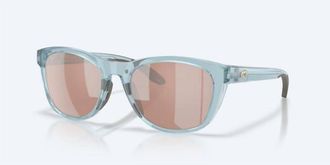 Costa Unisex Aleta Sunglasses In Trans Silt Blue/copper Silver