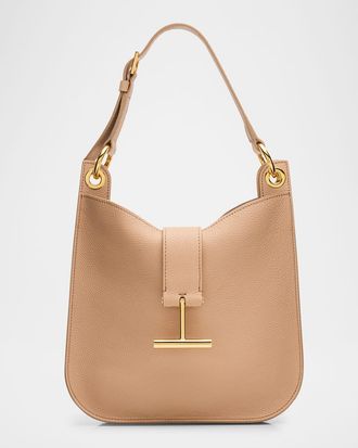 Tom Ford Tara Small Hobo Crossbody in Grained Leather
